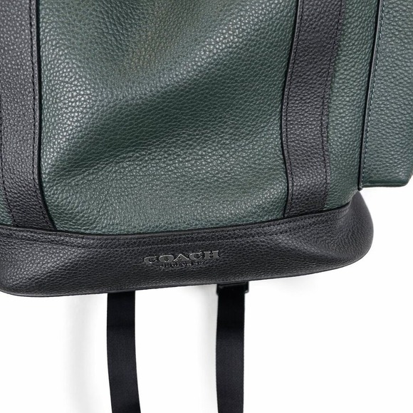 Coach CB903 Hudson Backpack With Varsity Stripe in Amazon Green/Denim Multi - Picture 4 of 7